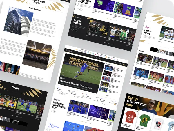 Image of Concacaf project, showing the Concacaf website